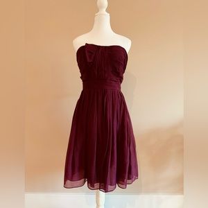 Suzi Chin for maggy boutique Burgundy Strapless Dress